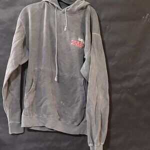 Cotton Fishing Hoodie Cotton Sweatshirt Pullover Distressed Bass Fish Size Large